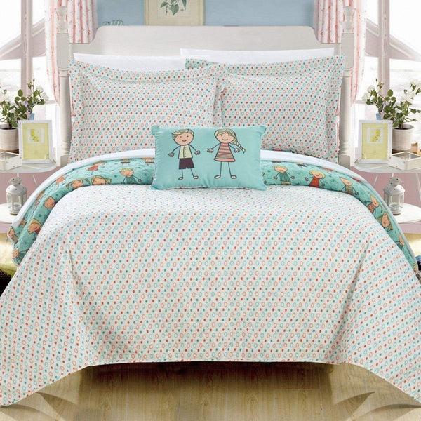 Chic Home Jacala 4 Piece Reversible Quilt Set