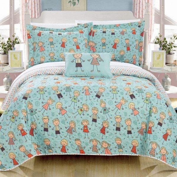 chic home Jacala 4 Piece Reversible Quilt Set