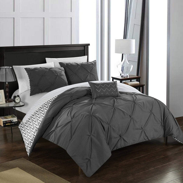 chic home Jacky 4 Piece Reversible Comforter Set