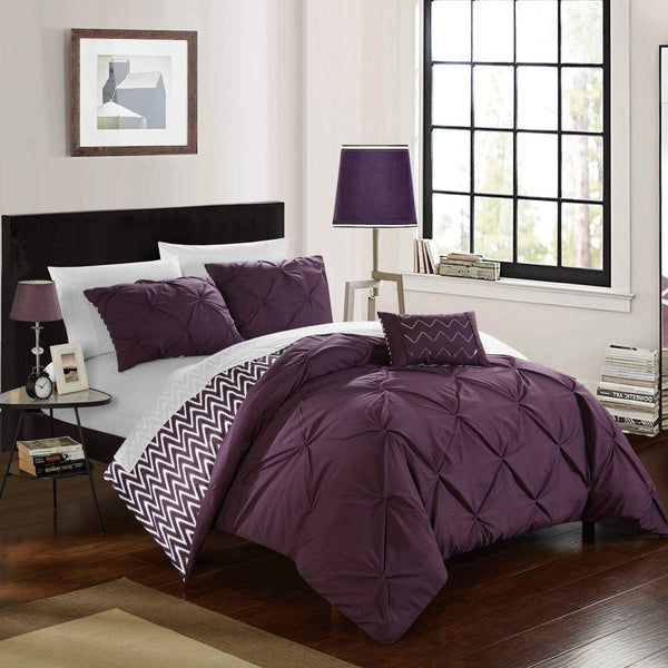 chic home Jacky 8 Piece Reversible Comforter Set