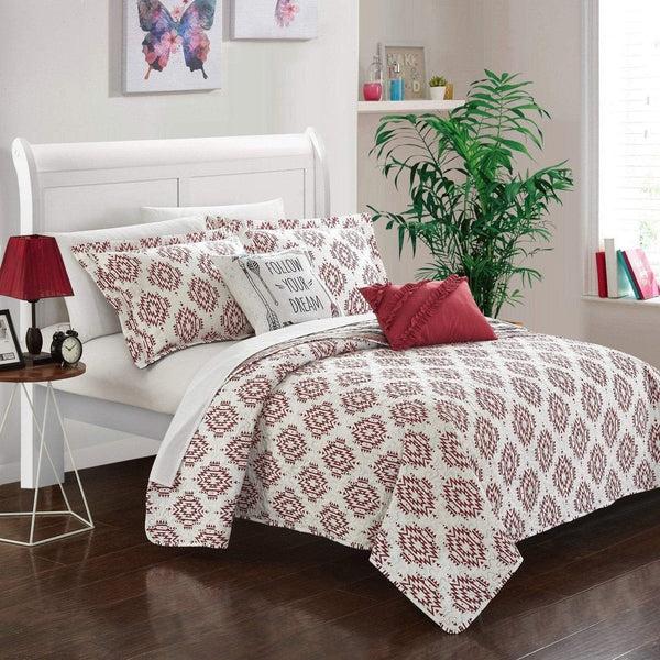 Chic Home Jaden 5 Piece Reversible Quilt Set