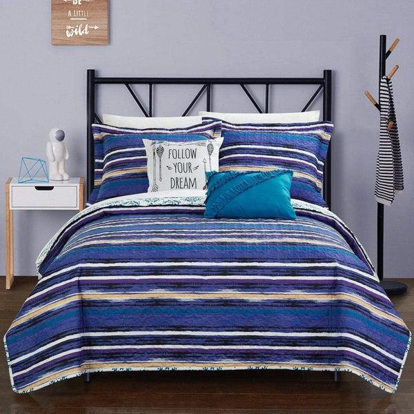 chic home Jaden 9 Piece Reversible Quilt Set