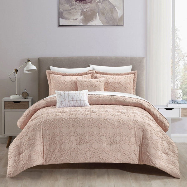 chic home Jane 9 Piece Jacquard Comforter Set