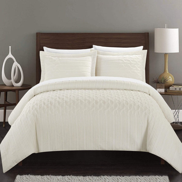 chic home Jazmine 3 Piece Embossed Comforter Set