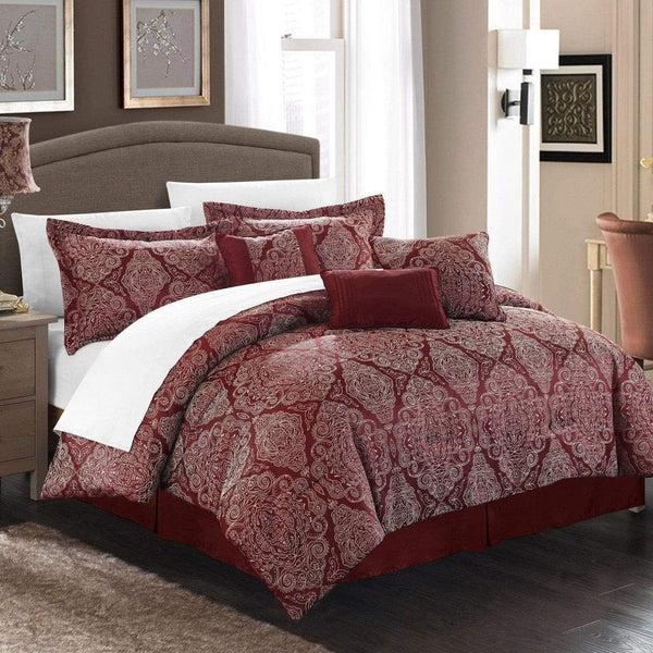 Chic Home Jessica 7 Piece Jacquard Comforter Set