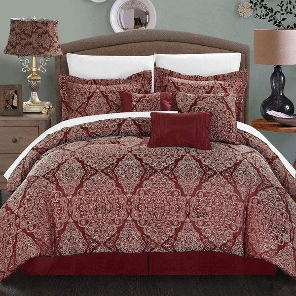 Chic Home Jessica 7 Piece Jacquard Comforter Set