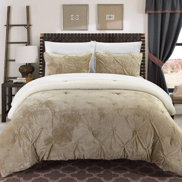 chic home Josepha 3 Piece Sherpa Comforter Set