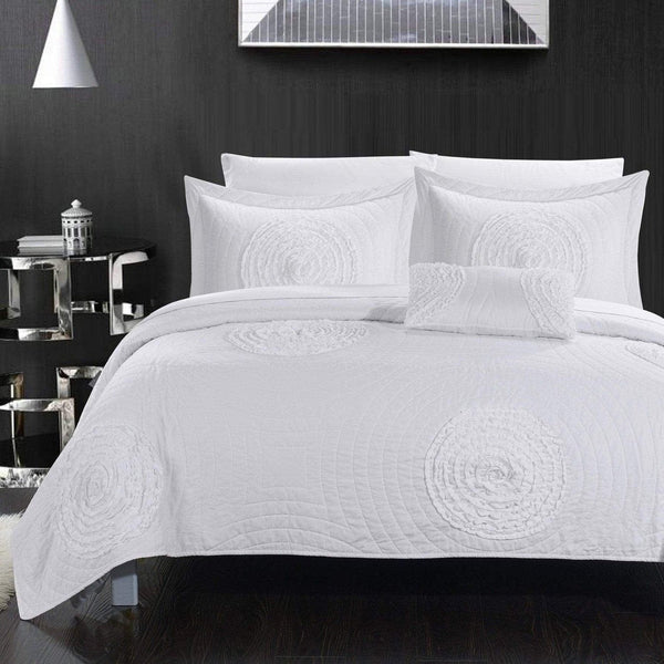 Chic Home Jupiter 4 Piece Floral Quilt Set