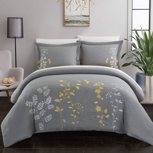 Chic Home Kaylee 7 Piece Floral Duvet Cover Set