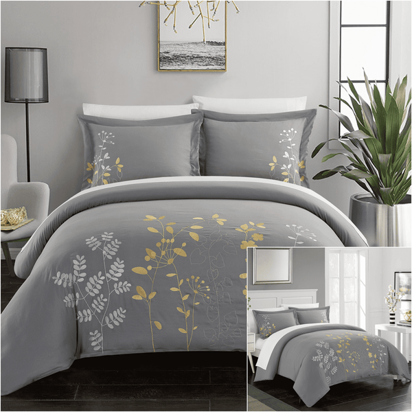 chic home Kaylee 7 Piece Floral Duvet Cover Set