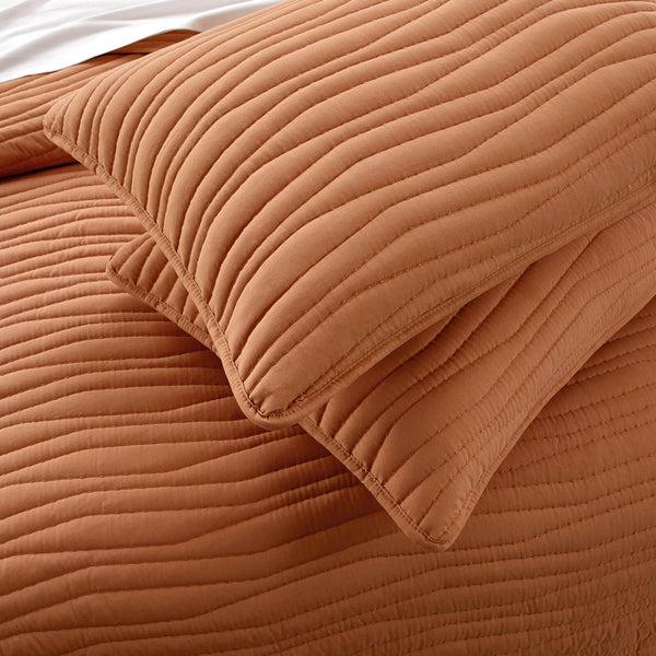 Chic Home Kyrie 3 Piece Stitched Wavy Quilt Set