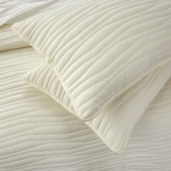 Chic Home Kyrie 7 Piece Stitched Wavy Quilt Set