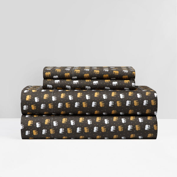 chic home Laroi 4 Piece Elephant Print Sheet Set