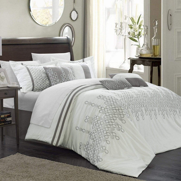 Chic Home Lauren 8 Piece Embroidered Comforter Set