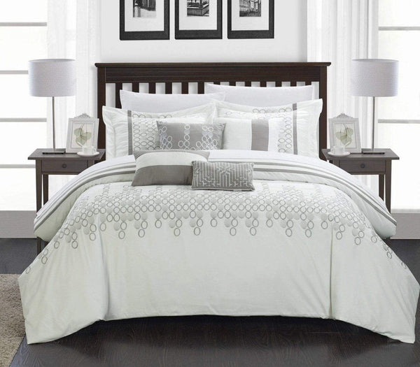 chic home Lauren 8 Piece Embroidered Comforter Set