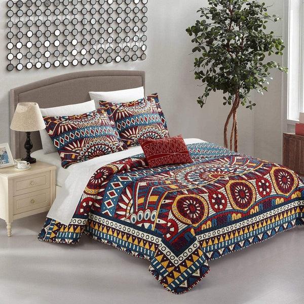 chic home Le Haver 4 Piece Boho Quilt Set
