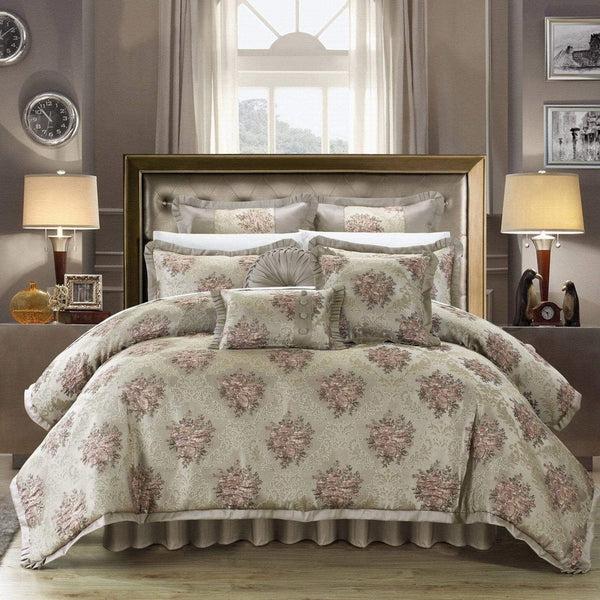 chic home Le Mans 9 Piece Floral Comforter Set