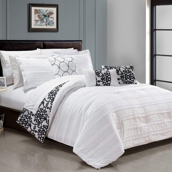 chic home Lea 10 Piece Reversible Comforter Set