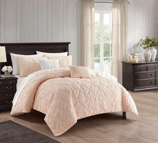 Chic Home Leighton 5 Piece Crinkle Comforter Set