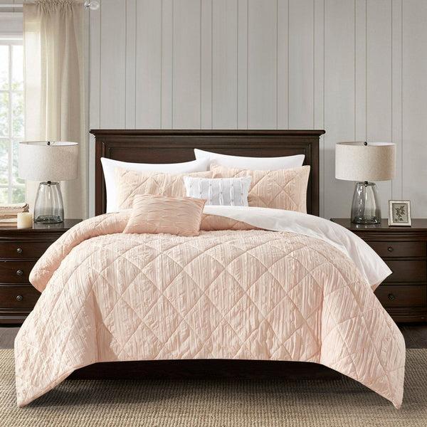chic home Leighton 5 Piece Crinkle Comforter Set