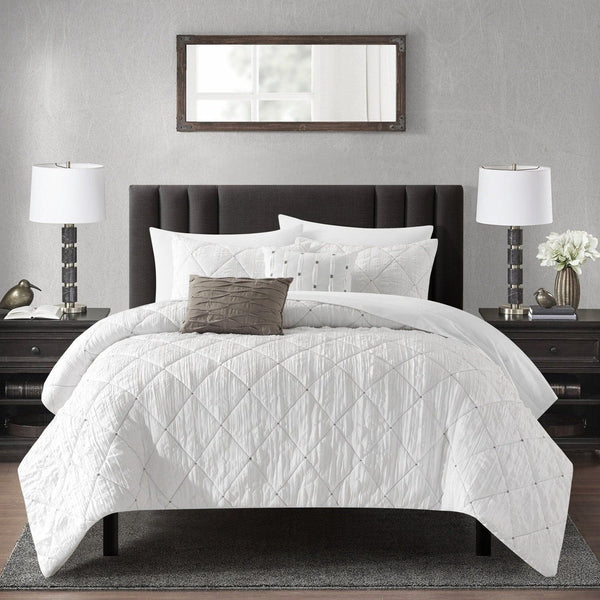 chic home Leighton 9 Piece Crinkle Comforter Set