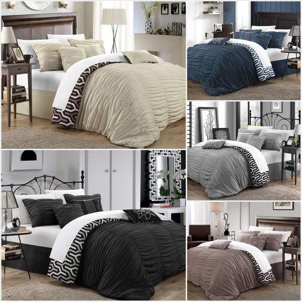 chic home Lessie 7 Piece Reversible Comforter Set