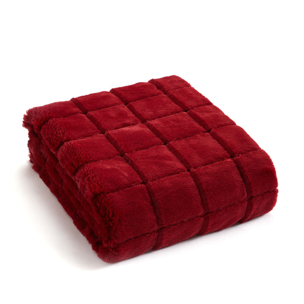 Chic Home Liana Jacquard Faux Fur Throw Blanket