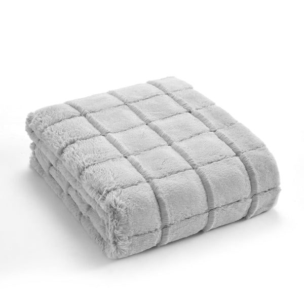Chic Home Liana Jacquard Faux Fur Throw Blanket