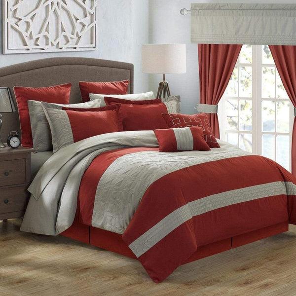 chic home Lorde 25 Piece Color Block Comforter Set