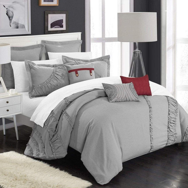 Chic Home Lunar 12 Piece Faux Linen Comforter Set