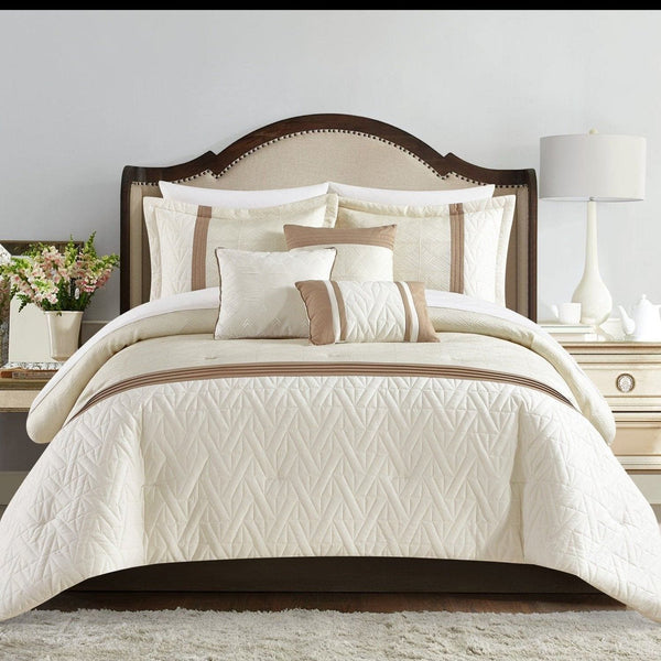chic home Macie 6 Piece Jacquard Comforter Set