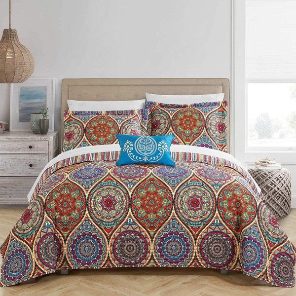 chic home Malka 8 Piece Boho Quilt Set