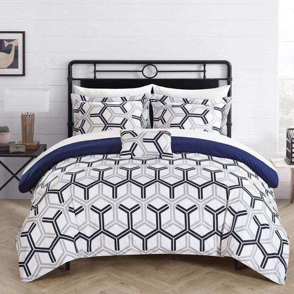 Chic Home Marcia 4 Piece Reversible Comforter Set