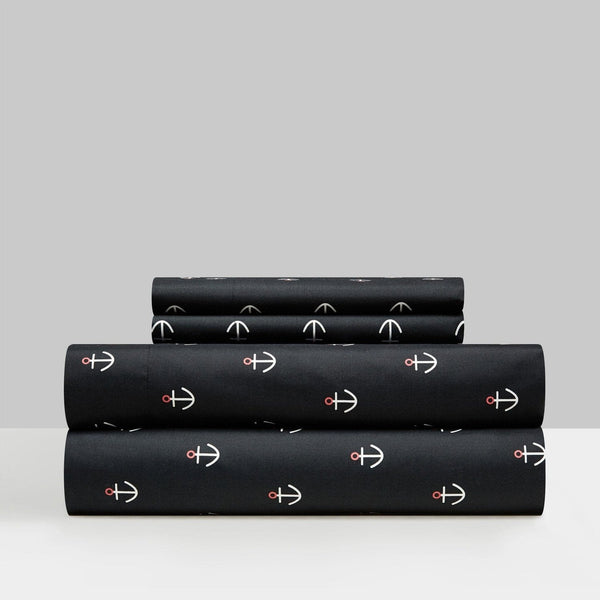 chic home Marina 4 Piece Anchor Pattern Sheet Set