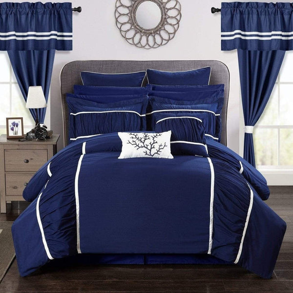 chic home Mayan 24 Piece Ruffled Comforter Set