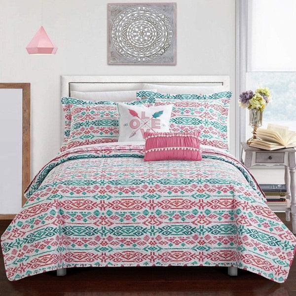 chic home Millie 5 Piece Reversible Quilt Set