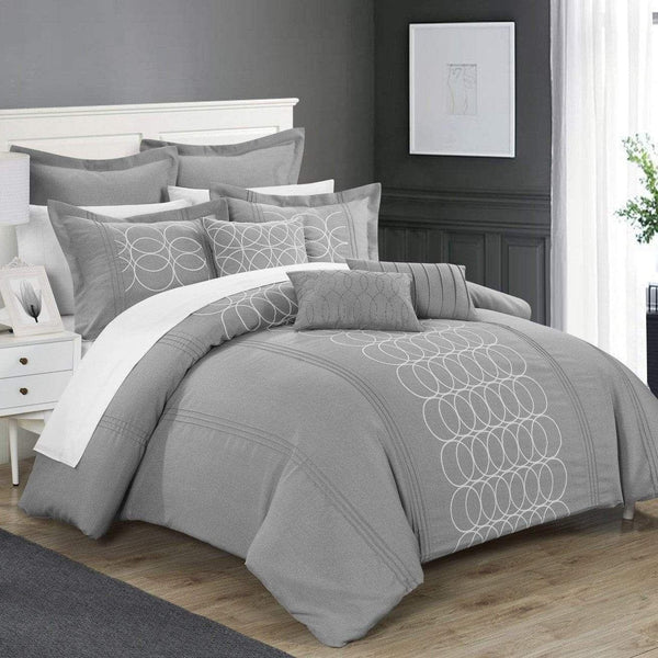 Chic Home Moderna 8 Piece Faux Linen Comforter Set