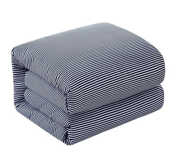 Chic Home Morgan 7 Piece Striped Duvet Cover Set