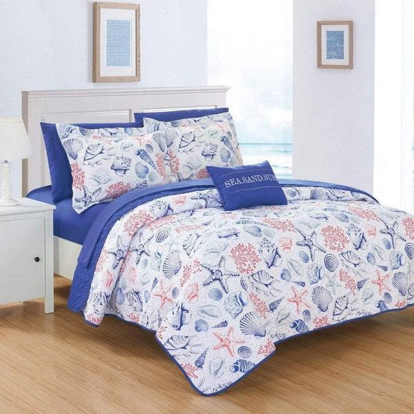 Chic Home Moselle 4 Piece Reversible Quilt Set
