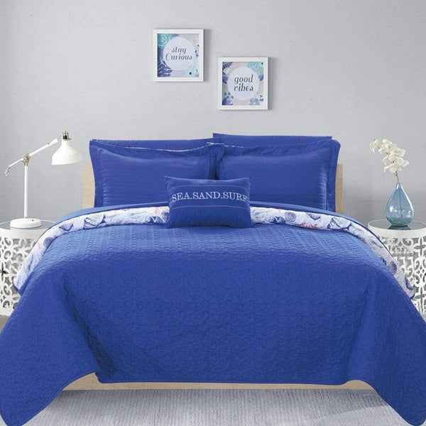 Chic Home Moselle 4 Piece Reversible Quilt Set