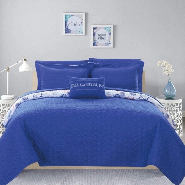 Chic Home Moselle 8 Piece Reversible Quilt Set