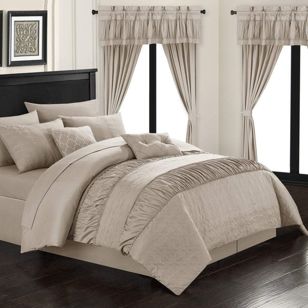 Chic Home Mykonos 20 Piece Ruffled Comforter Set