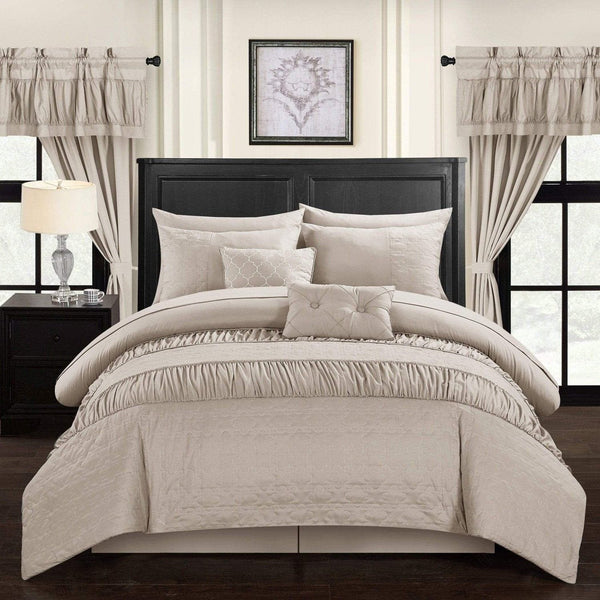 chic home Mykonos 20 Piece Ruffled Comforter Set