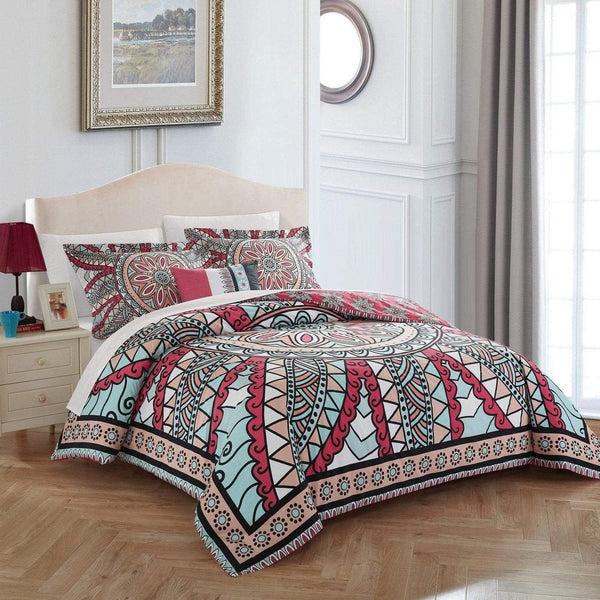 chic home Neil 4 Piece Cotton Duvet Cover Set