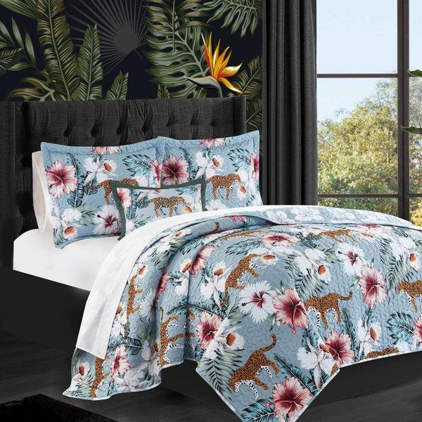 Chic Home Orithia 4 Piece Floral Quilt Set