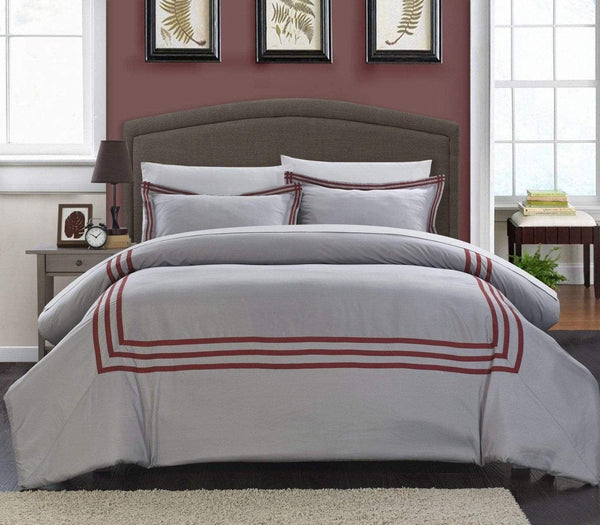 Chic Home Paige 3 Piece Hotel Duvet Cover Set