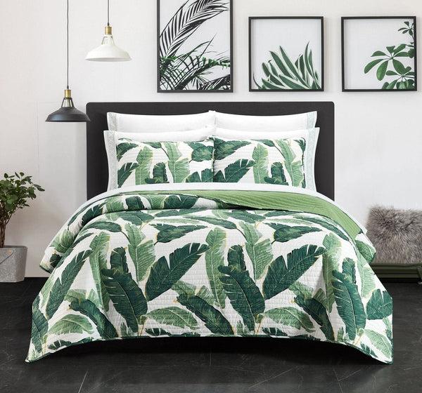 chic home Palm Springs 9 Piece Floral Quilt Set