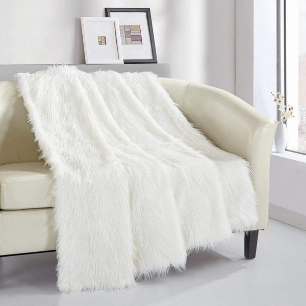 chic home Penina Shaggy Faux Fur Throw Blanket