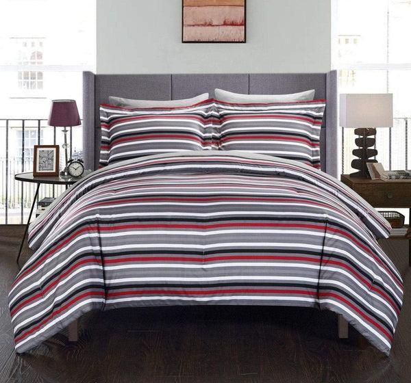 Chic Home Peyton 7 Piece Striped Comforter Set