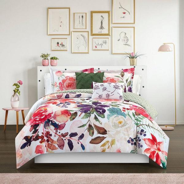chic home Philia 9 Piece Floral Comforter Set